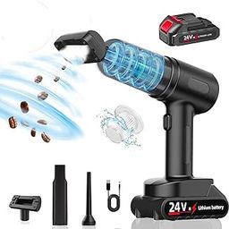 QIMIT 4300PA Vacuum Cleaner USB Rechargeable Wireless Handheld Mini Car Vaccum-Cleaners for Travelling Camping Reusable Portable with Charging Cable & 2 Attachments (Vacuum with Blower, Pack of 1)-image-70