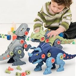 Umadiya® Branded Take Apart Dinosaur Toys, Pack of 4 Dinosaurs with Screwdrivers, Dino Kids Building Learning Toys, STEM Toy for Boys and Girls, 3 4 5 6 7 8 Year Old Boys and Girls (Dino-4)-15