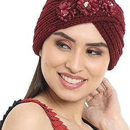 Acrylic Woolen Skull Stretch Headband/Ear Warmer/Cap/Hair Accessory for Women & Girls for Winters-image-96