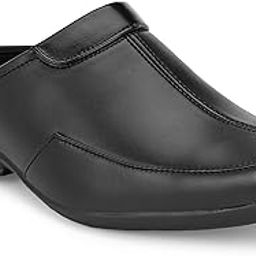 Faux Leather Formal look Extra Cushioned Mule Open Shoes/Summer Shoes/Sandals/Clogs/Loafers-Black-picture-20