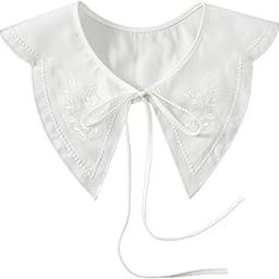 Embroidered Floral Lace Neckline Neck Collar Trim Clothes Sewing Applique Edge Short Poncho Lace Spread Shawl Lolita-12