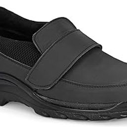 Genuine Leather Steel Toe Safety Slip On Shoes with Reflectors-image-60