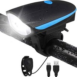Strauss Bicycle LED Headlight with Horn | Rechargeable Front Bike Light & Horn Combo | Universal Adjustable Lamp for Cycling Safety | Horn & Headlight Functionality | 2-in-1 Device,(Blue)-image-95