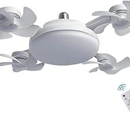 NIRVITTHAL Drone Shape Socket Ceiling Fan with Light and Remote Control Ceiling Fan,3 Speeds with Dimmable Light for Indoor-Bedroom, Kitchen,2000 Lumens / 5000 Kelvins (B22 Socket Included)-image-3