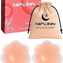 Reusable Nipple Cover for Women Silicone Nipple Pasties to Cover Under Bra Pads Skin Friendly Adhesive Premium Ultra Thin Nipple Pads Girls Breast Invisible Pasties Waterproof, Flower-image-93