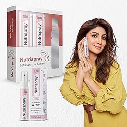 Nutrispray Glow Glutathione Mouth Spray for Healthy Skin. Daily Health & Welness. Helps in detoxification, Age related Conditions, Manages Skin Lightening and Hydrate Skin. Pack of 3 (25 ML Each)-26