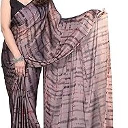 Women's Chiffon Shibori Printed Saree with Blouse Piece-picture-38