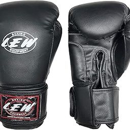 LEW Pro Faux Leather Training/Fight/MMA/Muay Thai Boxing Gloves with a Pair of Hand Wraps-image-12