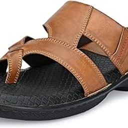 Men's Flip-Flops,Classical Thong Lightweight Quick-dry, Heavy Density for Arch Support Comfort, Hand Stitched Chappal (3662)-image-94