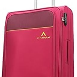 Oasis Plus Medium Size Soft Check in Luggage (69 Cm) | Spacious Polyester Trolley with 4 Spinner Wheels and Combination Lock | Dazzling Red | Unisex| 5 Year Warranty-image-29