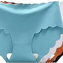 Women Seamless Ice Silk Invisible No Show Panties Strachable Breathable Bikini Briefs Traceless Women Underwear, Multicolor. 2 Pack-picture-38