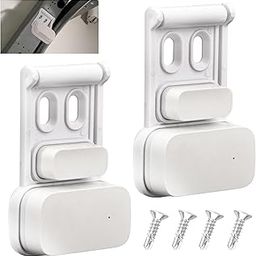 Garage Door Sensor Bracket Garage Door Mount Bracket for Aqara Door and Window Sensor 2 Pack White Garage Door with either Screws or Double Sided Tape-image-9