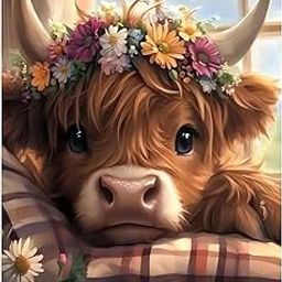 xcemhil Diamond Art Kits for Adults Cow Animal Diamond Painting for Gifts Home Wall Decor 12x16 inch-image-63