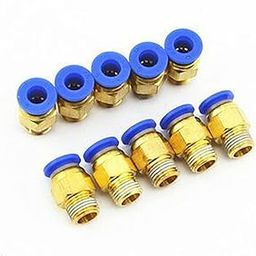 HOSEMART Premium Quality 8mm Tube 1/4" Inch BSP Male Air Push Type Pneumatic Pipe Fittings Full Brass Connector (Pack of 10)-image-88