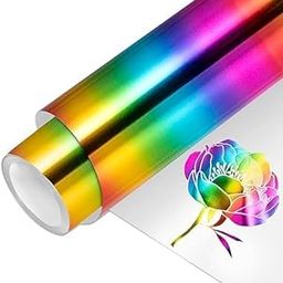 HIKI ZIKI Holographic Chrome Craft Adhesive Vinyl Roll| Easy to Cut & Weed Design Vinyl | Permanent Craft Vinyl| Holographic Metallic Sheet (11)-image-13