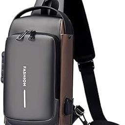 Waterproof Polyester Slim Unisex Crossbody Sling Bag Chest Backpack Men's Shoulder Bag Leisure Travel Handbag Hard Shell Anti Theft Chest Bag (multicolor)-image-35