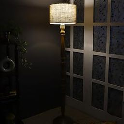 tu casa Mango Wood Floor Lamps with Jute Shade for Home Décor, Bedrooms Corner, Living Room, Gifting, Diwali Decoration, Hall, Office, Study Room (Height: - 56") - Bulb not Included-image-38