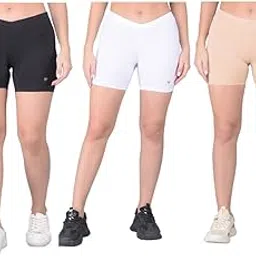 comfort lady Cotton Stretchable Cycling Shorts for Women/Girls I Pack of 3-picture-14