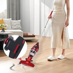 Stick Lightweight Bagless Vacuum Cleaner With Crevice Tool, 2-In-1, Handheld & Stick, Dry Vacuuming, Use, 600W, 15 Kpa Suction Power (Red0.5 L, 0.5 Liter, Hepa Filter, 1 Count)-image-20