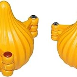 Garden Of Arts Plastic 2 Pieces Small And Medium 3 Fold Modak Maker Mould For Ganpati, Diwali, Dussehra, And Other Festival, Orange-16