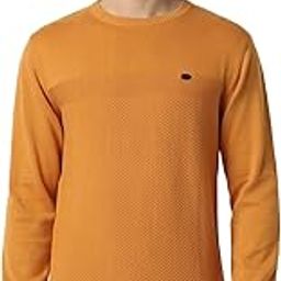 peter england Men's Solid Regular Fit T-Shirt-picture-16
