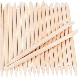 50 Pcs Orange Wood Nail Sticks Double Sided Cuticle Pusher Remover Manicure Pedicure Tool-48