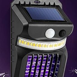 KEYOZA Mosquito Killer, Garden Waterproof Fly Trap LED Solar Powered Bug Zapper Wall Lamp Flying Insects Zapper Lamp Silent and Safe for Outdoor, Doorway, Courtyard. Backyard, Home (1 Pack)-image-81