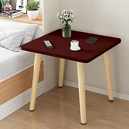 WOOYNEX -Side Table Home Storage Organizer Wooden End Table, Modern Bedside Table Square Accent Table Nightstand for Small Space, Living Room, Bedroom, Office, Easy Assembly,(Brown)-11