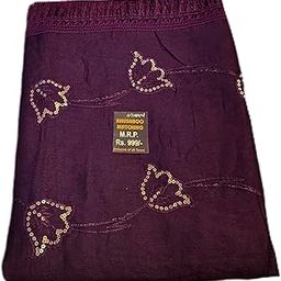 Womens & Girls Cotton Silk Aari Work Dupatta With Sequence & Lace-image-7