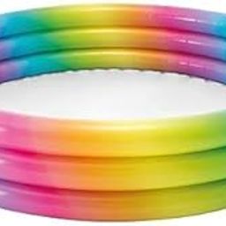 Budetto Inflatable Swimming Bath Pool Tub, Summer Water Fun Tub Toy for Kids Wild Geometry Pool, Multicolour Circular Shape-24