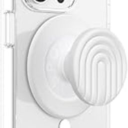 PopSockets Round Phone Grip Compatible with MagSafe, Adapter Ring Included, Phone Holder, Wireless Charging Compatible - Coconut Creme-6