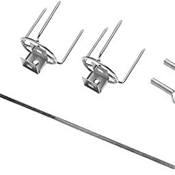 ATORSE Rotating Chicken Fork Portable Grill Rotisserie Kit for Picnic Patio Outdoor 34cm-image-7