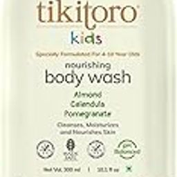 Tikitoro Kids Nourishing Body Wash, 100% Vegan with Almond, Calendula, Pomegranate Extract, Cleanses, Moisturizes & Nourishes Skin with No Parabens & Sulphates (Age: 4+ Years) (300 ml)-image-24