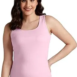 amante U-Neck Stretch Cotton Fabric, Broad Shoulder Straps Rib Tank top - LIN02501-picture-15