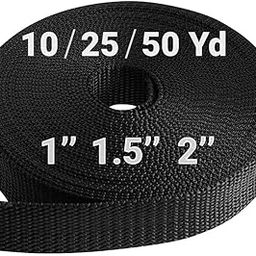 SHOPEE 2" Heavy Duty Nylon Webbing Strap 25 Yards, Heavyweight Nylon Straps, Flat Webbing Strapping for Collars, Leashes, Diving Gear, Sports Gear, Bag Belt, Hiking Outdoor DIY Gear Repair-47