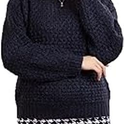 Women's Pure Wool Knit Pullover Sweater | Turtle Neck Full Sleeve Winter Wear for Girls & Ladies | Soft Warm Regular Fit Woolen Sweater-image-95