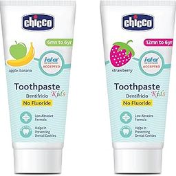 Chicco Toothpaste Apple-Banana (50ml) and Strawberry (50ml) Combo (100ml total)-5