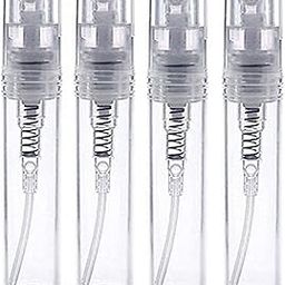 Hunky Dory 5ml Mini Transparent Empty Plastic Pocket Pen Spray Bottle Refillable Bottle Sanitizer, Toner, Perfume, Attar, Lotion, Moisture, Oil (Pack of 4)-picture-34