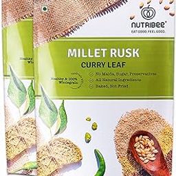 Nutribee 100% Multigrain Millet Rusk - Curry Leaf | Refined Sugar-Free | Healthy Diet Toast | No Maida and Sugar | No Preservatives | 400g-picture-28