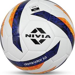 Nivia Dominator 3.0 Football, Match Ball, 32 Panels, Durable & Soft PU Leather, Butyl Fabric Wounded Bladder, FIFA Basic, to Play on Both Natural and Artificial Grass (Multicolor, Size - 5)-12