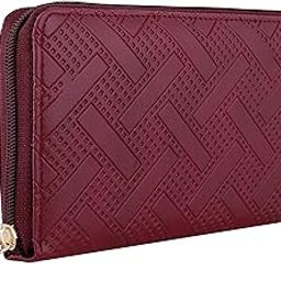Graceful Stylish Women's Faux Leather Clutch Hand Wallet Purse 8 Multiples Card Slots (S Maroon)-image-35