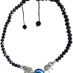 Crystal Turkish Evil Eye Elephant Style Thread Anklets for Women and Girls, 1 Pair-image-42