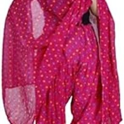 KHEEAA Fashion's Womens Cotton Printed Patiala Salwar with Matching Dupatta (Free Size)-image-49