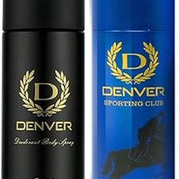 DENVER Caliber & Goal Deo - 165ML Each (Combo Set of 2) | Long Lasting Deodorant Spray for Men-image-1