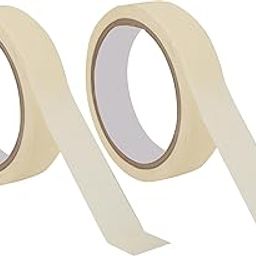GLUN® Masking Tape 1 Inch 20 Meter, Labelling, Painting, no leave adhesive, Paper Masking tape pack of (2)-6