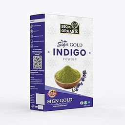 sign GOLD BIO ORGANIC Organic 100% Herbal Indigo Powder for Natural Hair Coloring, Organic Indigo Powder Protects hair from Damage - 100 gm-image-98