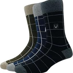 Men's Cotton Full Length Socks (Pack of 3) Olive, Navy, Black-image-39
