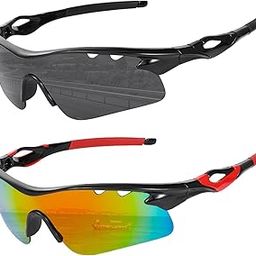 Pmeixcy 2 Pcs Cycling Glasses, Sports Sunglasses, Cycling Sunglasses for Men Women, Sun Glasses UV400 Protection Ski Goggles Outdoor Bicycle Motorbike Driving Fishing Running Fishing Goggles-picture-54
