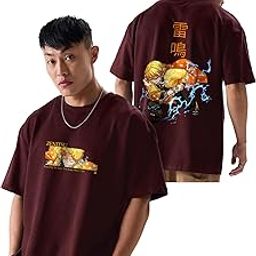 Mens Cotton Round Neck Oversized Anime Printed Half Sleeve Branded T-Shirt ||Anime Printed T-Shirts for Men || Oversized Tshirts for Mens-image-16