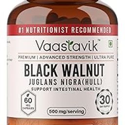 Vaastavik Black Walnut Hull Capsules Juglans Nigra Supplements 500 mg-21